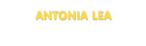 Der Vorname Antonia Lea